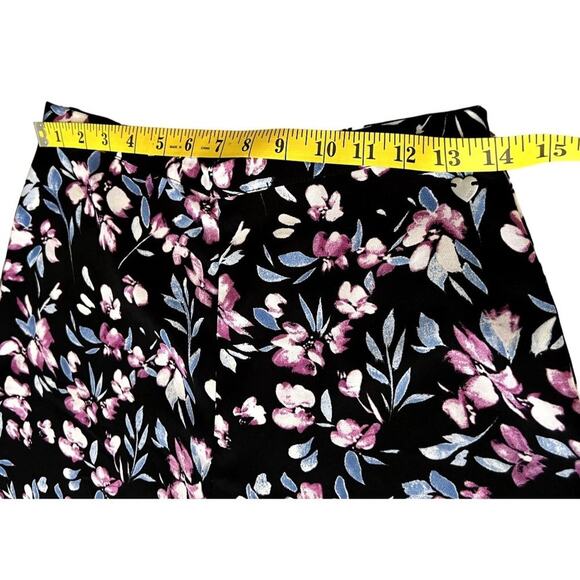 Kendall & Kylie Palazzo Purple Pant Floral Print High Waisted Multicolor Wide - Picture 6 of 15